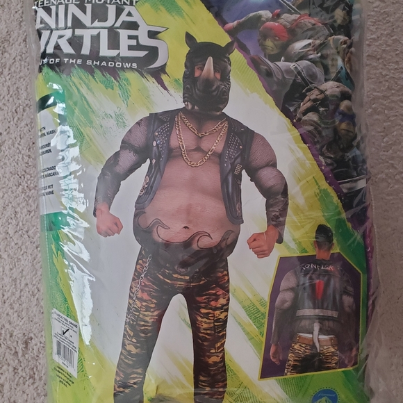 Teenage Mutant Ninja Turtles Rocksteady Adult Costume - X Large - Picture 3 of 7